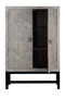 GINER Y COLOMER Armoire en bois de manguier et pieds en métal gris vieilli